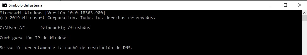 reiniciar cache dns