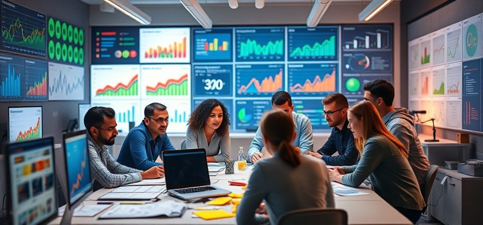 Representación visual de engranajes y código, simbolizando el SEO técnico y la optimización web.