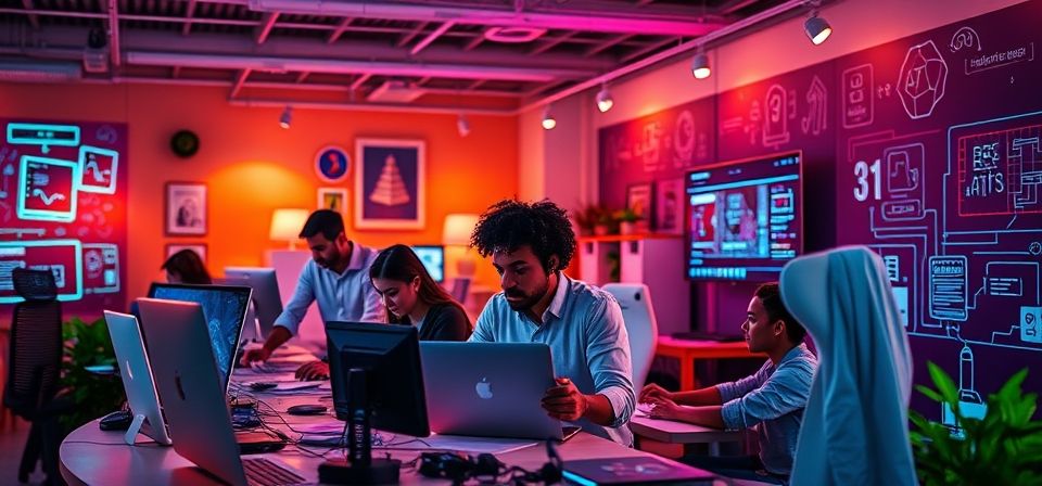 Desarrollador utilizando herramientas de IA para codificar una aplicación móvil de forma eficiente.