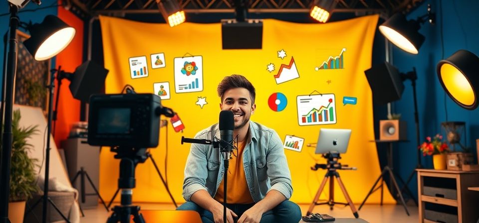 Gráfico de crecimiento de ingresos en YouTube, simbolizando la monetización del canal.