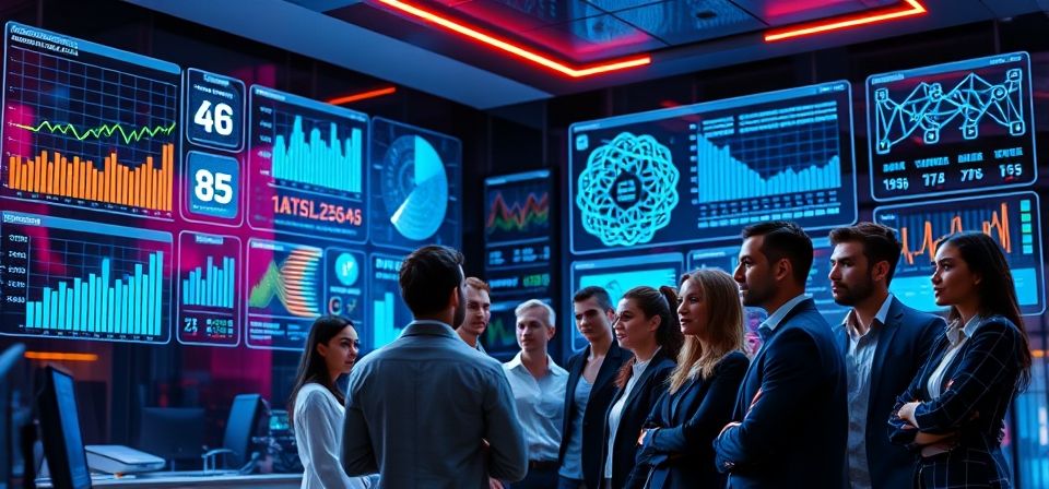 Representación de inteligencia artificial optimizando contenido web
