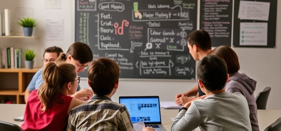 Robot con un libro abierto y un lápiz, simbolizando la IA en la educación.