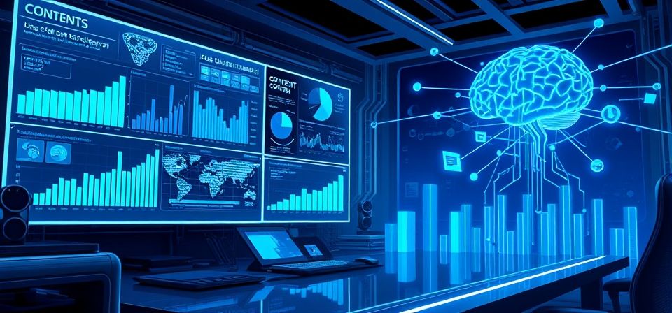 Inteligencia Artificial analizando datos para optimización de contenido