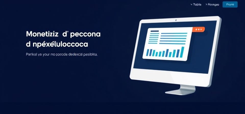 Inteligencia artificial optimizando la monetización de un sitio web.