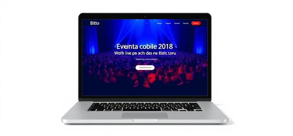 Diseño web profesional para eventos, mostrando una interfaz limpia y atractiva.