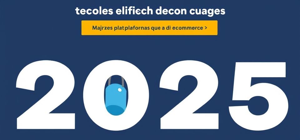 Gráfico de crecimiento de ventas online y tecnología de ecommerce para el año 2025.