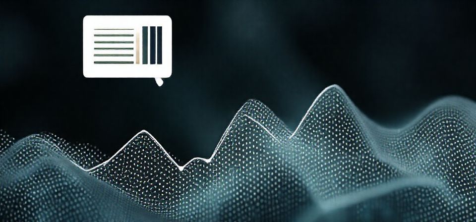 Gráfico de tendencias analizado por un robot de IA con datos de mercado