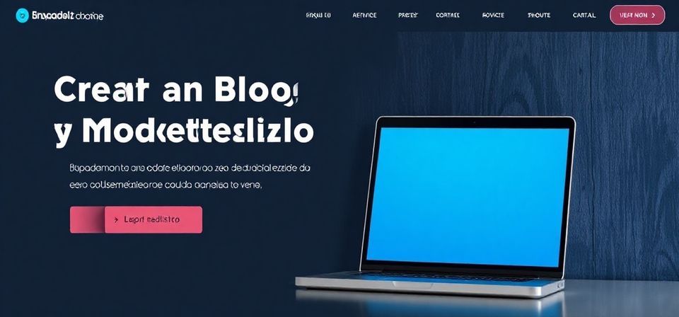 Diseñador web trabajando en un diseño de página web responsive para un blog.