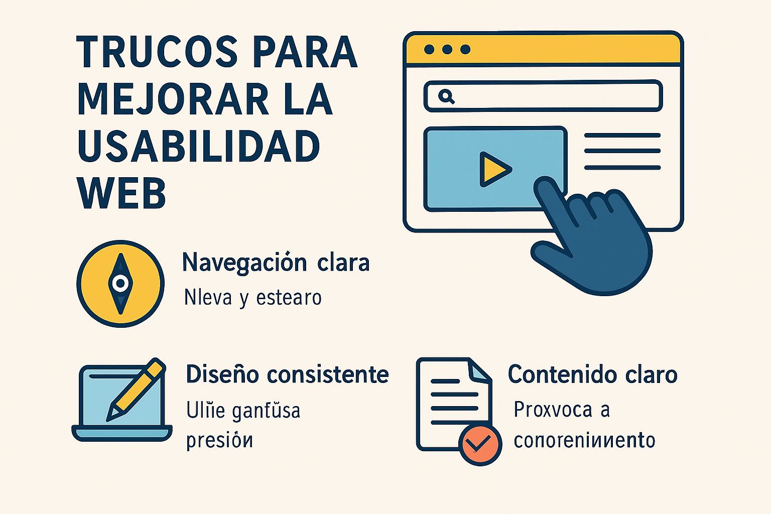 Esquema de diseño web intuitivo
